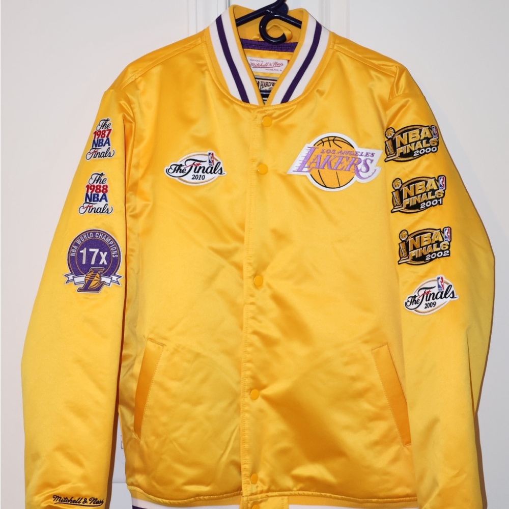 Mitchell & Ness Yellow Lakers NBA Finals Jacket